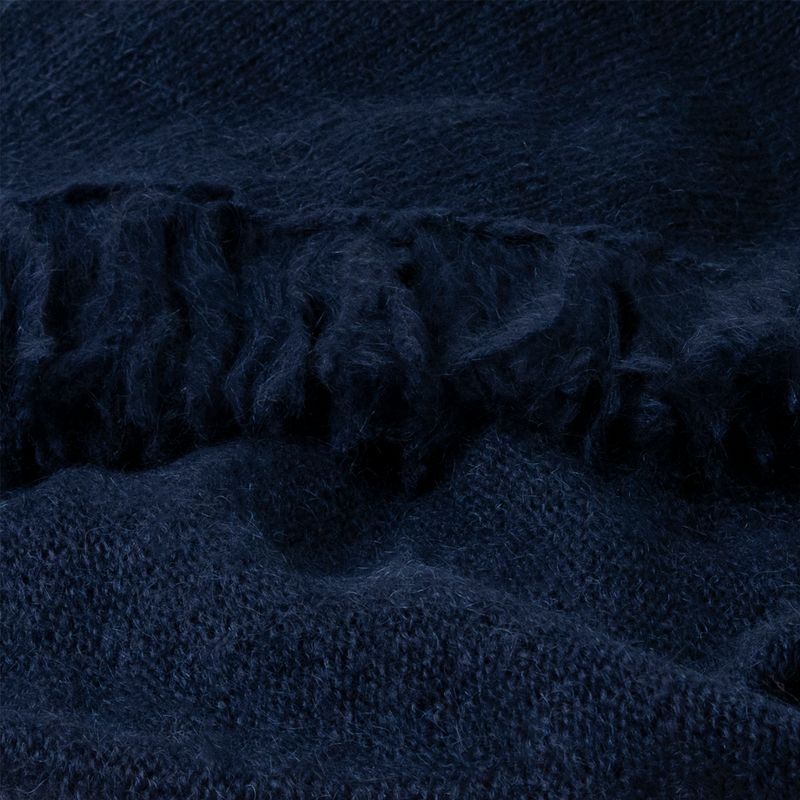 Sjal i mohairmix - marine