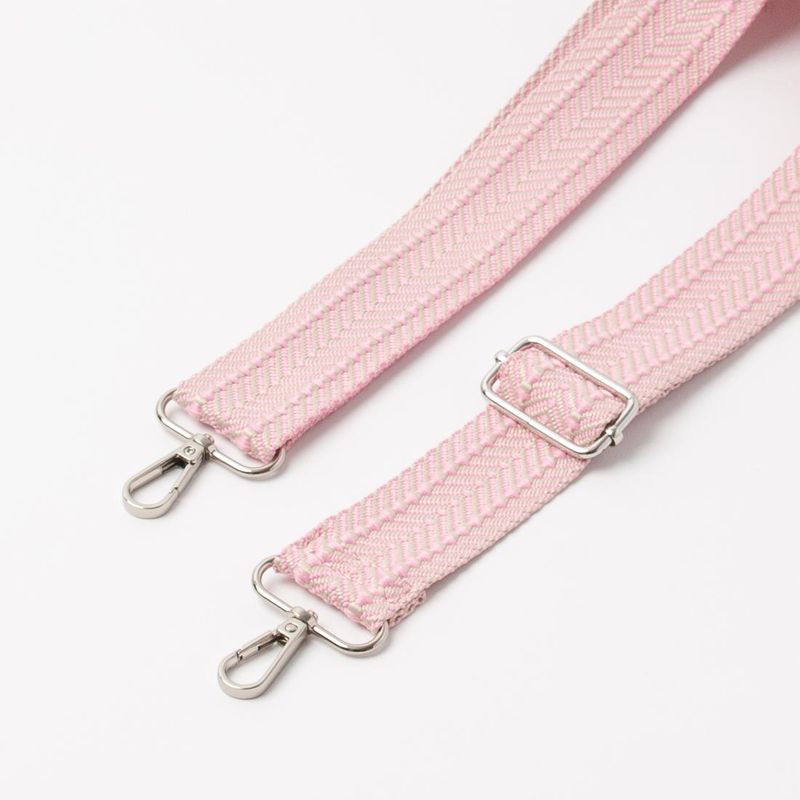 Stripet skulderrem - rosa