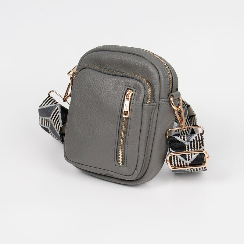 LEVI citybag med mønstret rem - grå