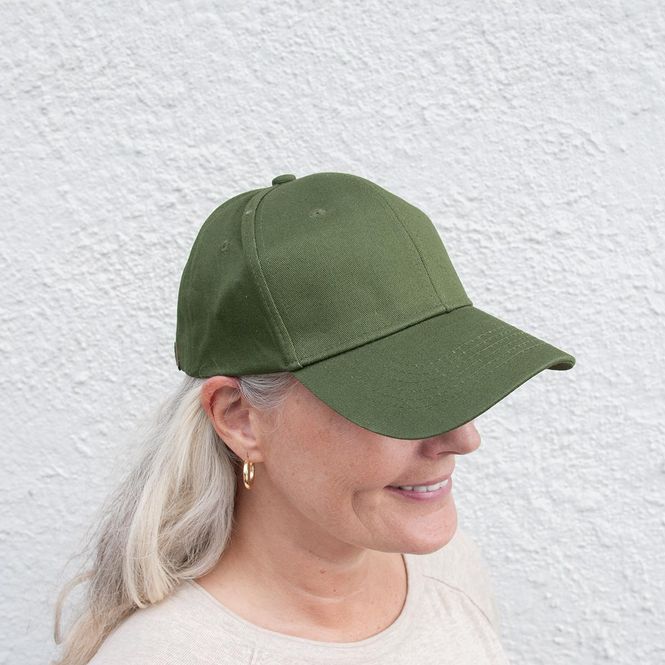 Hovedbilde Caps i bomull - olivengrønn