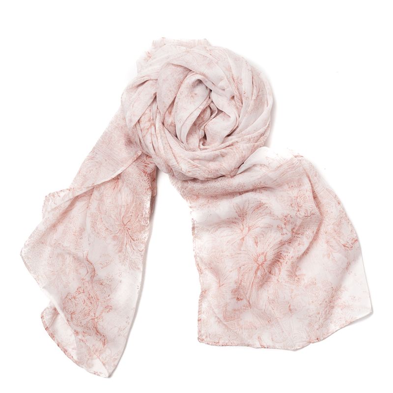 Tofarget sommerskjerf - beige