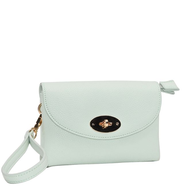 Huvudbild DANIELLE clutch ljus grön i imiterat skinn