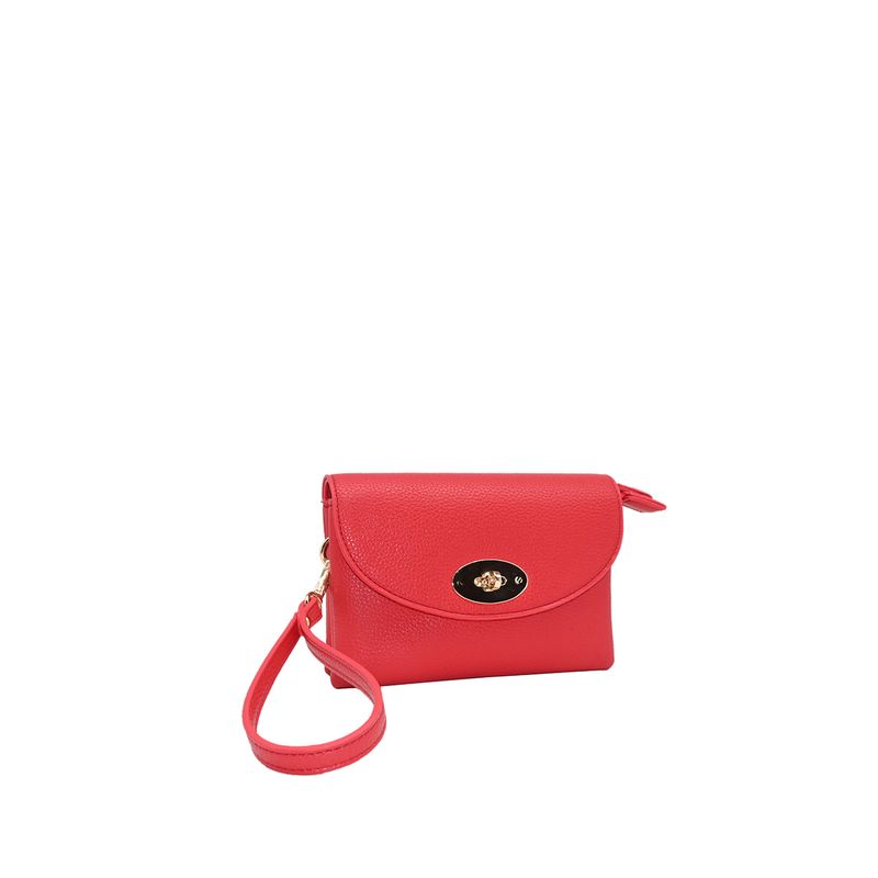 DANIELLE clutch rød i imitert skinn