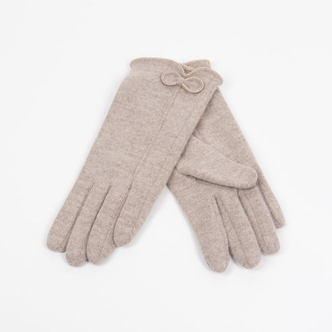 Hovedbilde ELISE hansker beige - ullmix hansker med ...