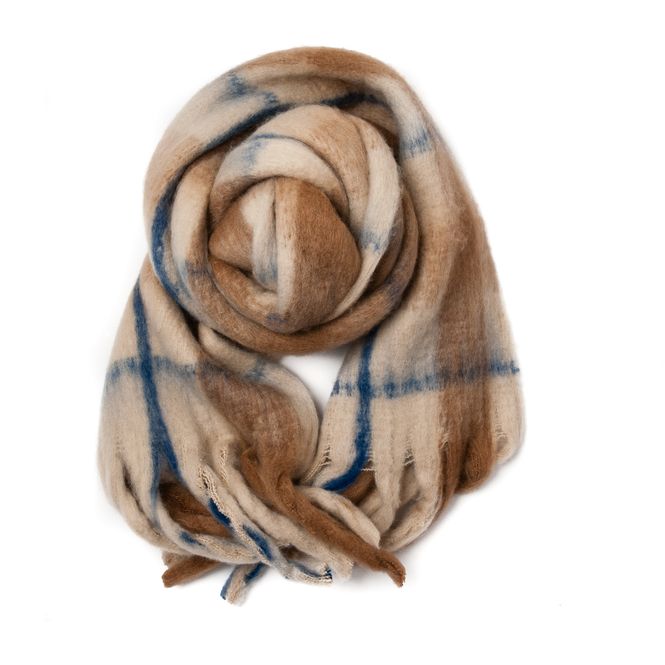 Hovedbilde Fluffy skjerf med stripe - beige