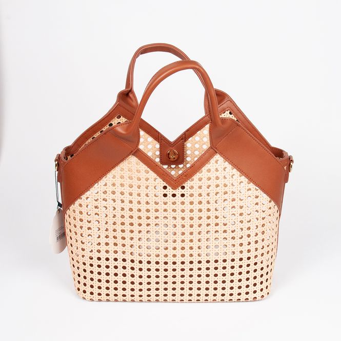 Hovedbilde Inez shopper - cognac - romslig og lett veske