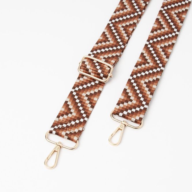 Hovedbilde Skulderrem brun og beige - veskereim med ...