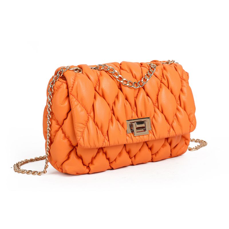 BAILEY chunky bubble clutch - orange