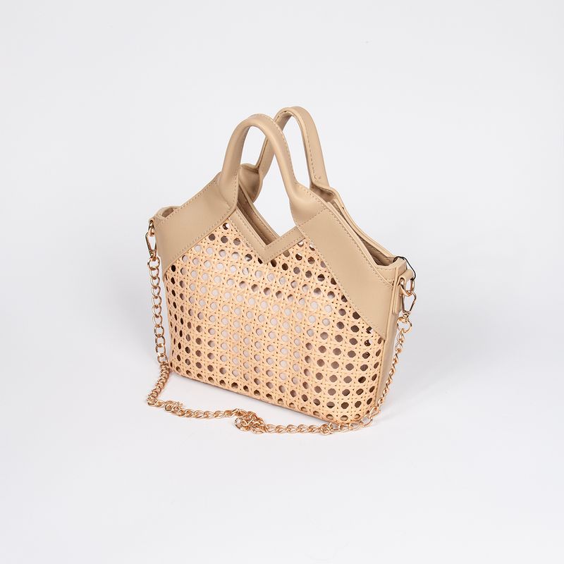 Izra liten shopper - beige - lätt och elegant väska