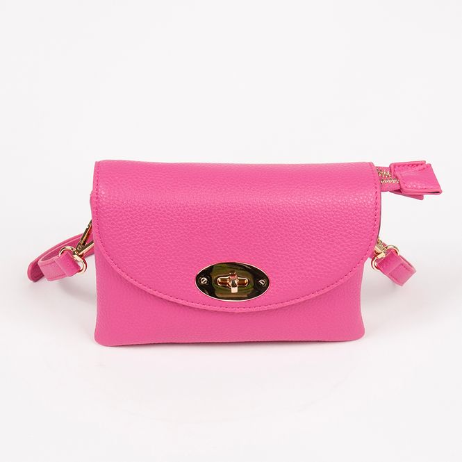 Hovedbilde DANIELLE clutch sterk rosa i imitert skinn