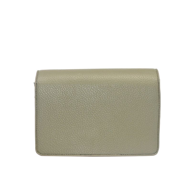 EMELY clutch med frontspenne - olivengrønn