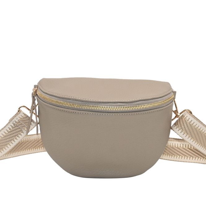 Hovedbilde PEPPER bumbag med mønstret rem - beige