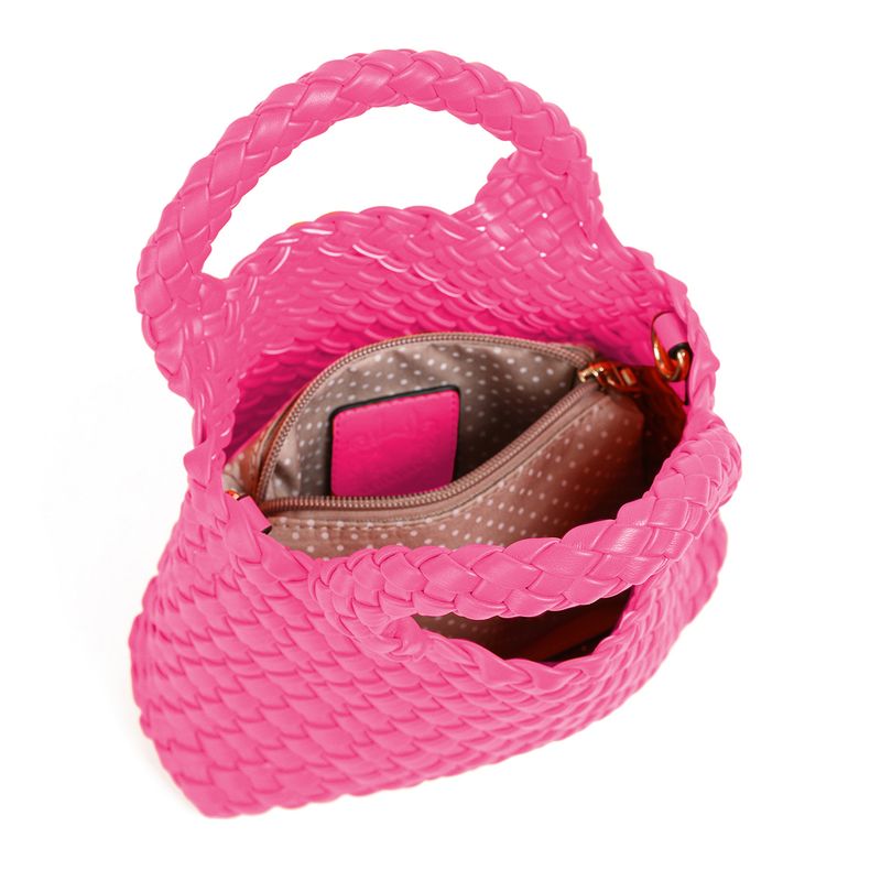 EDDA flettet miniveske - rosa
