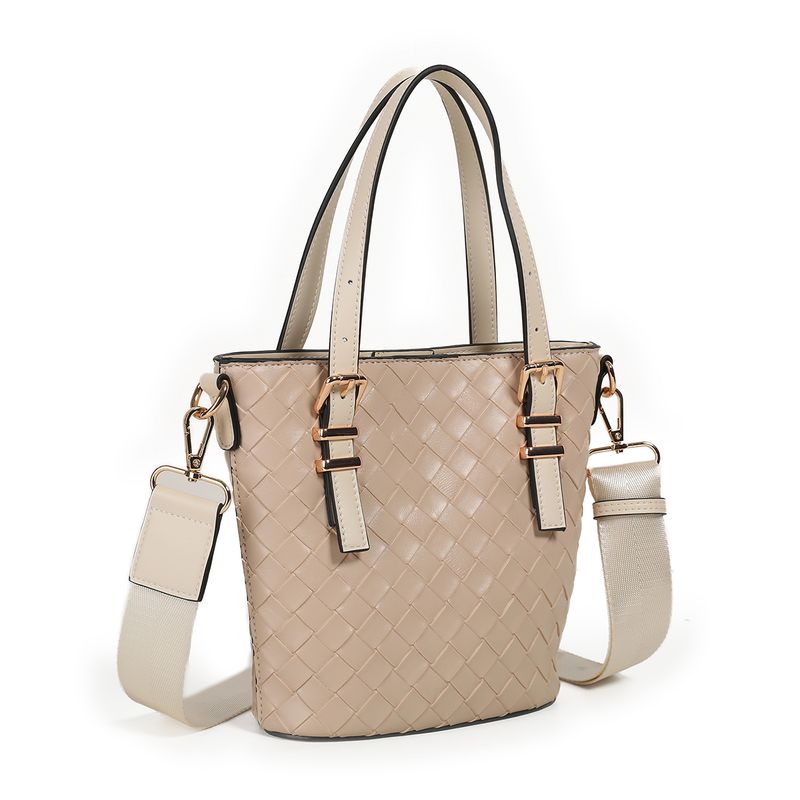 Ivy mini shopper - beige - kompakt og stilren veske