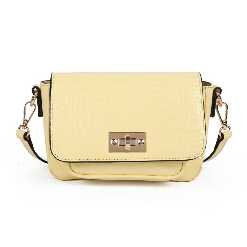 BEVERLY croco clutch - lys gul