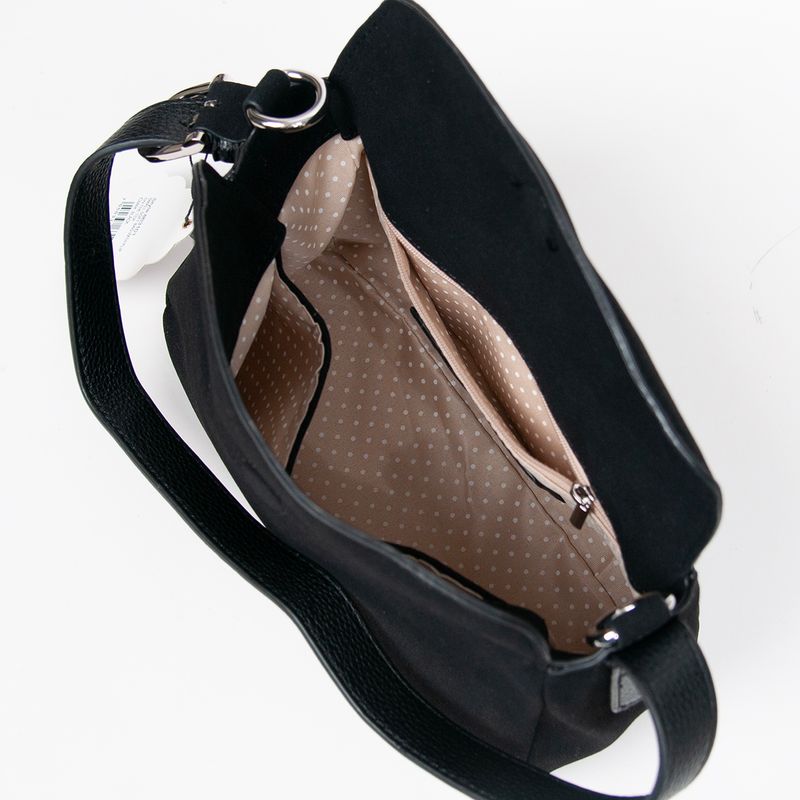 Henny liten bag svart - elegant axelväska i imiterad mocka