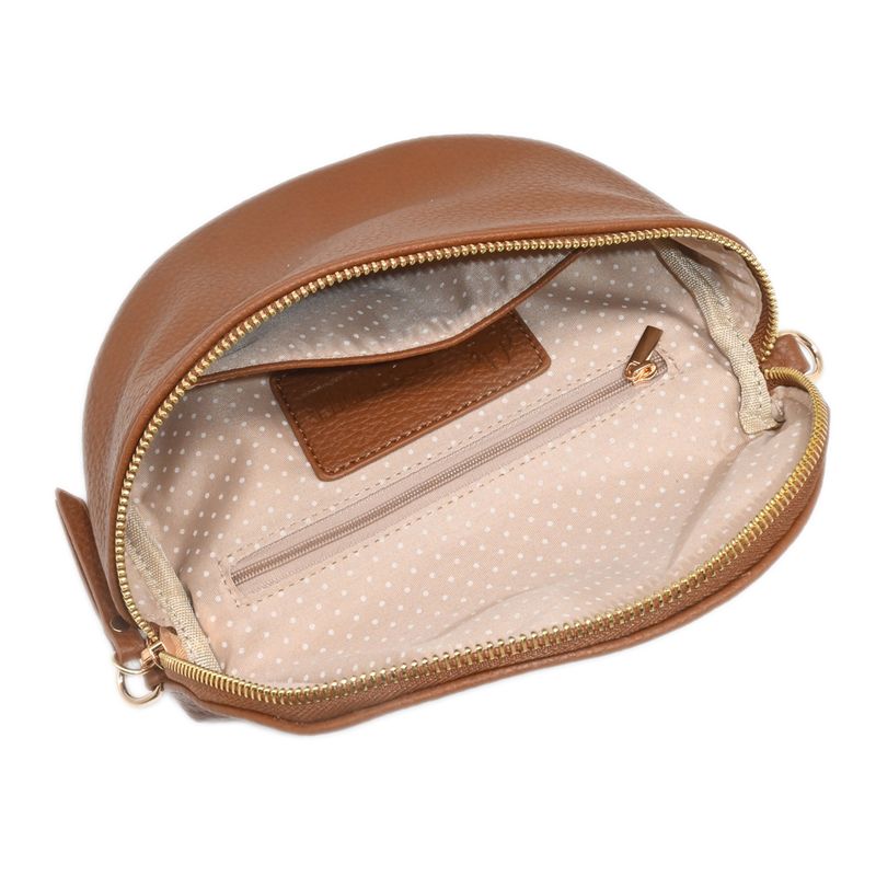 PEPPER bumbag med mønstret rem - cognac