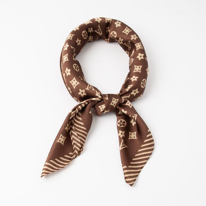 Hovedbilde Lite skjerf med LV print - brun