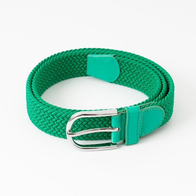 Hovedbilde Strikkbelte, sølv - gressgrønn