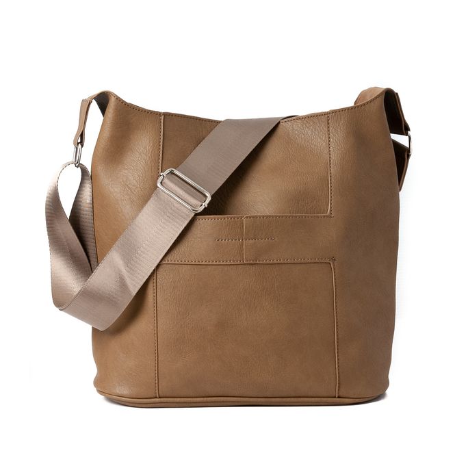 Huvudbild Anna stor crossbodyväska - mörk beige