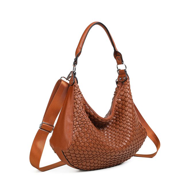 Hovedbilde FIGARO flettet crossbag - cognac