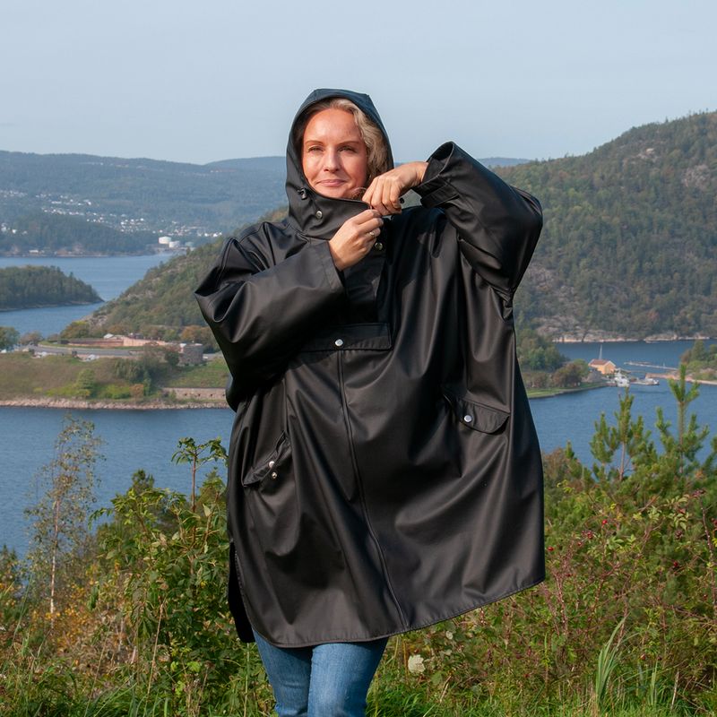 Regnponcho - svart