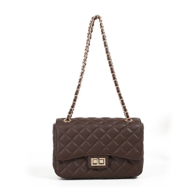 Hovedbilde Daisy clutch brun med vattert mønster