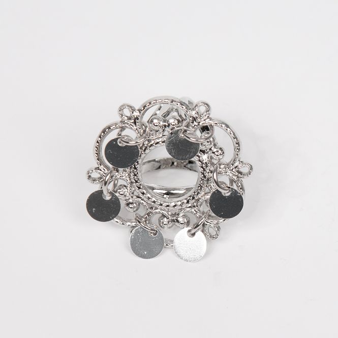 Hovedbilde Skjerfring sølje sølvfarget - lite skjerfsmykke 3 ...