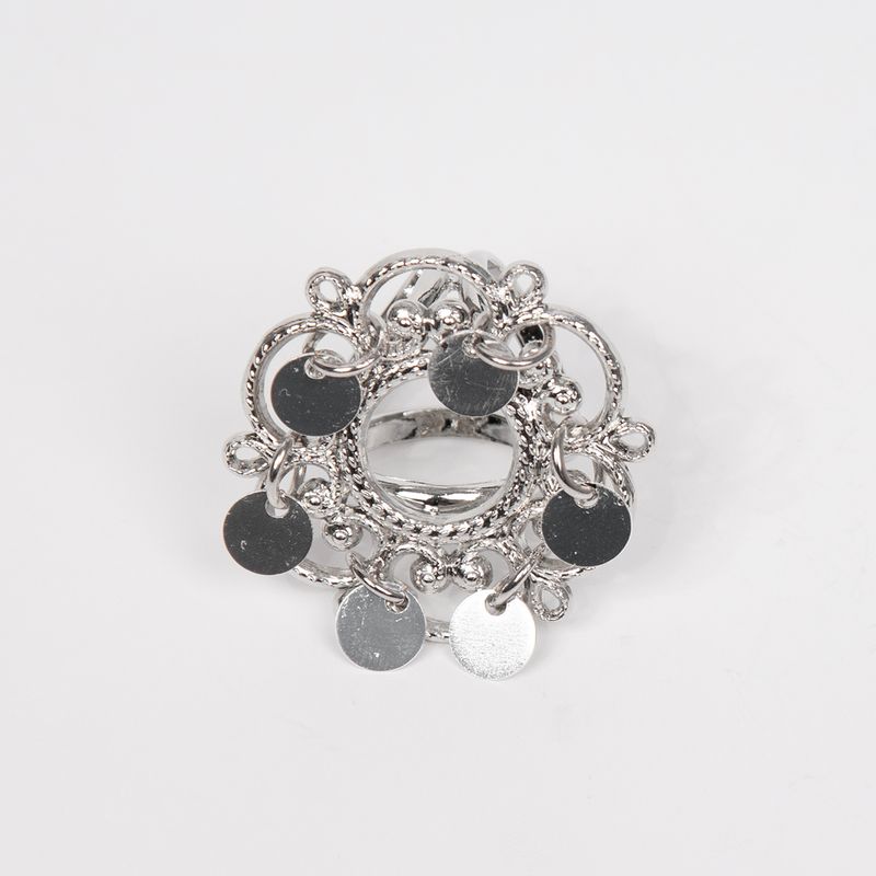 Skjerfring sølje sølvfarget - lite skjerfsmykke 3 cm