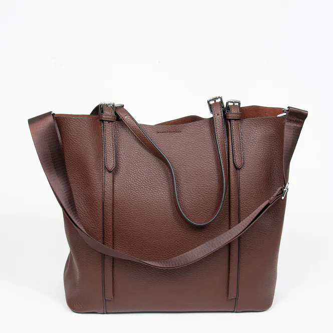 Hovedbilde Hilde shopper veske brun - stor tote i imitert ...
