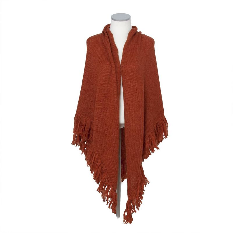 Sjal i mohairmix - rust