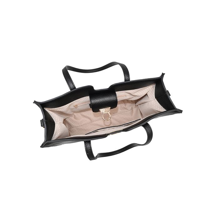 Huvudbild INE shopper - svart - rymlig väska i tidlös ...
