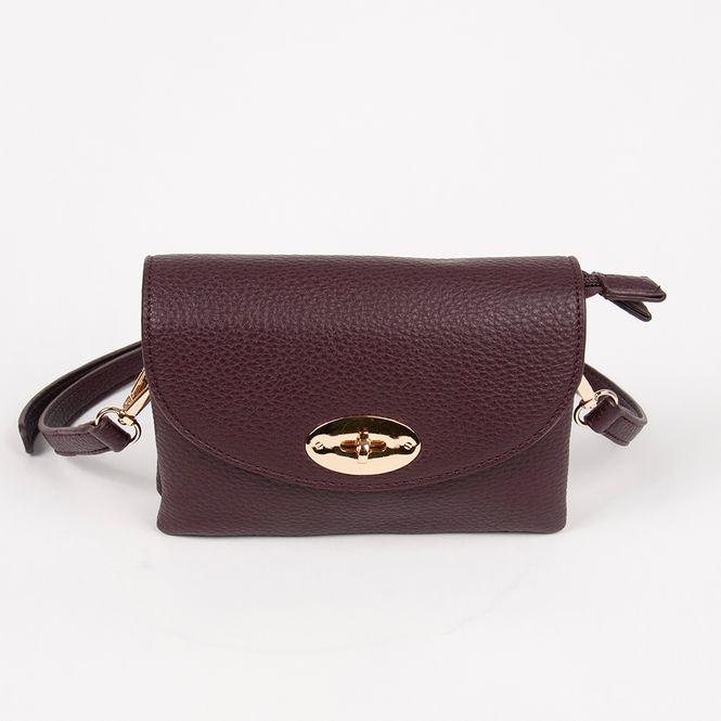 Hovedbilde DANIELLE clutch burgunder i imitert skinn