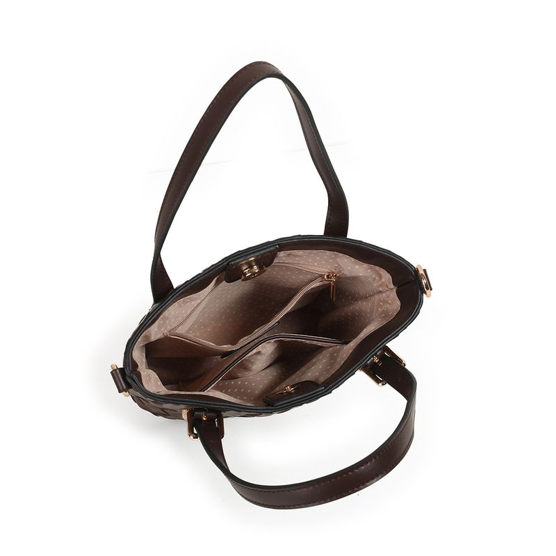 Ivy mini shopper - brun - kompakt og stilren veske