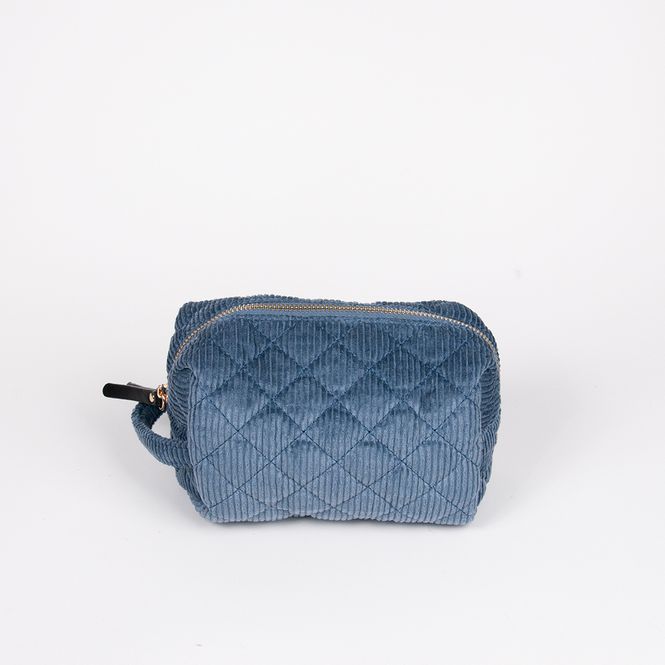 Hovedbilde Makeup bag i kordfløyel jeansblå