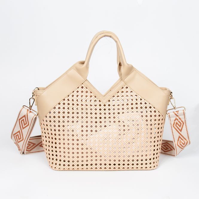 Huvudbild Inez shopper - beige - rymlig och lätt väska